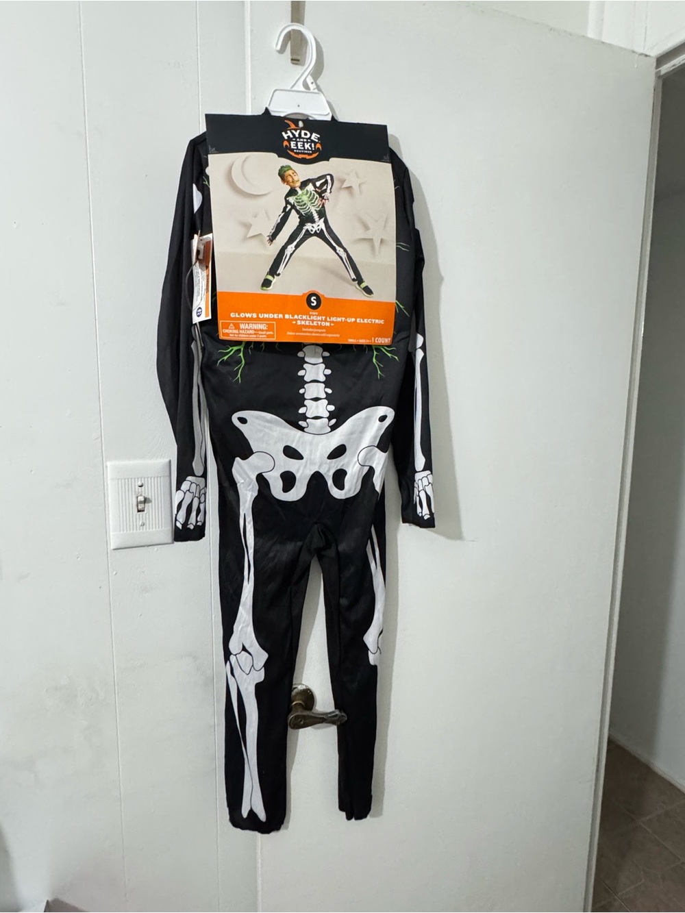 Kids Black Skeleton Costume